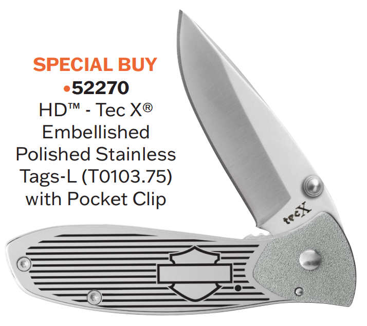Harley-Davidson/TecX Bar & Shield Knife
