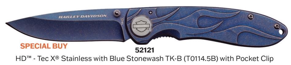 Harley-Davidson/Tec X Blue Stone Wash Knife