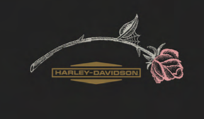 H-D Rose Web V-Neck Ladies Tee