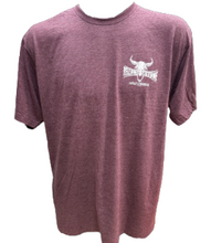 Custom YH-D Steer Skull Dealer Tee - Burgundy