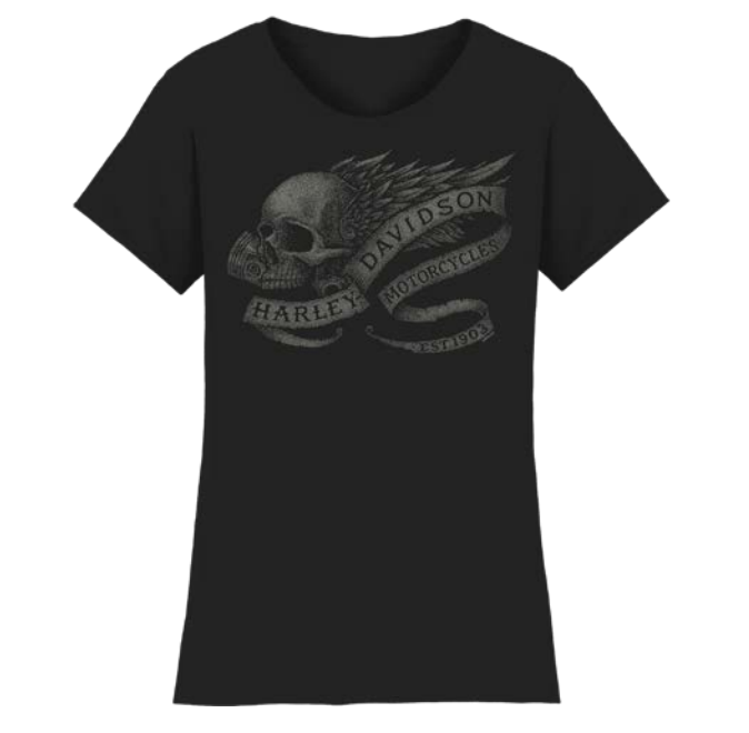 H-D "Stippled Skull" Women's Dealer Tee