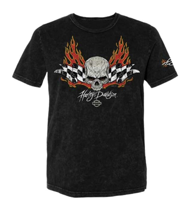 H-D "Checker Flame" Dealer Tee
