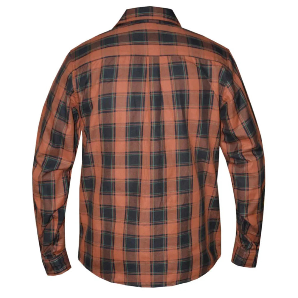Unik Men's Black & Brown Armored Flannel with Concealed Carry Pocket