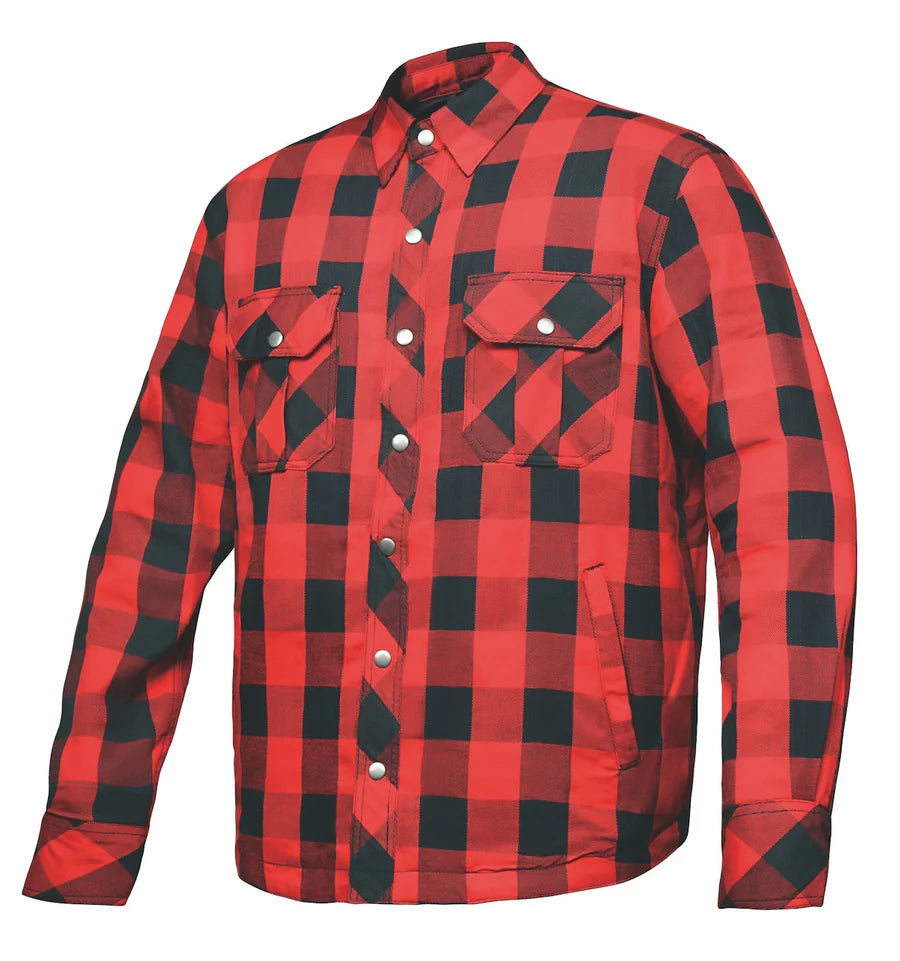 Unik Men's Black & Red Armored Flannel with Concealed Carry Pocket