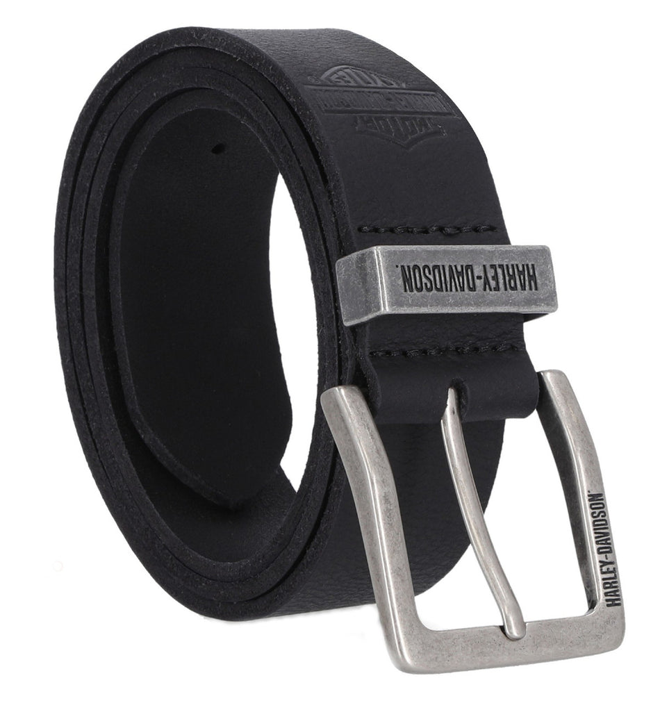 Harley-Davidson® Men's Metal Keeper Bar & Shield Logo Leather Belt