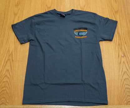 YHD "Yellowstone Racer" Charcoal Grey Short Sleeve T-Shirt