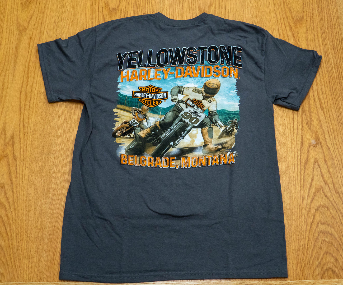 YHD "Yellowstone Racer" Charcoal Grey Short Sleeve T-Shirt