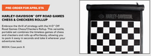 Harley-Davidson® Off Road Chess & Checkers Traveling Roll-up Game Set