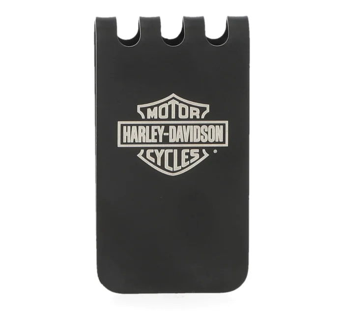 Bar & Shield Metal Money Clip Black