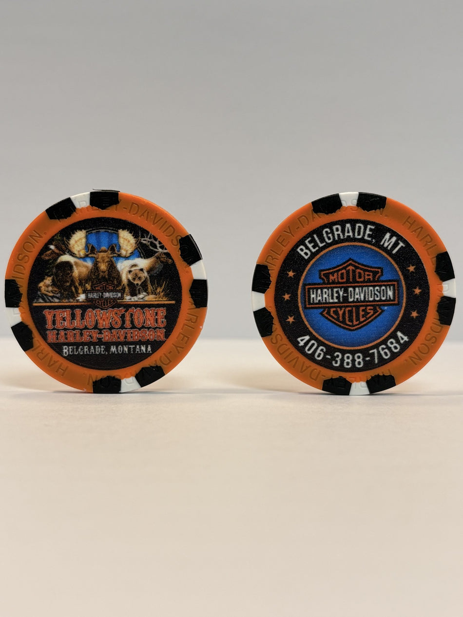 Yellowstone Harley-Davidson Full Color Poker Chip