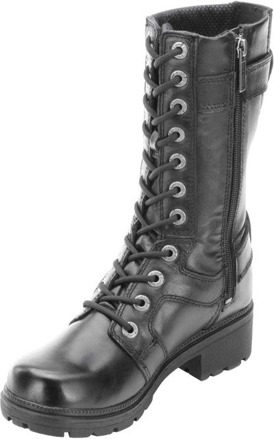 Harley-Davidson® Women's Eda 9-Inch Boots. Inside Zipper. Lace Front. D83736