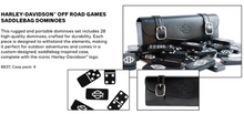 Harley-Davidson® Off Road Games Saddlebag 28 Piece Dominoes Travel Set