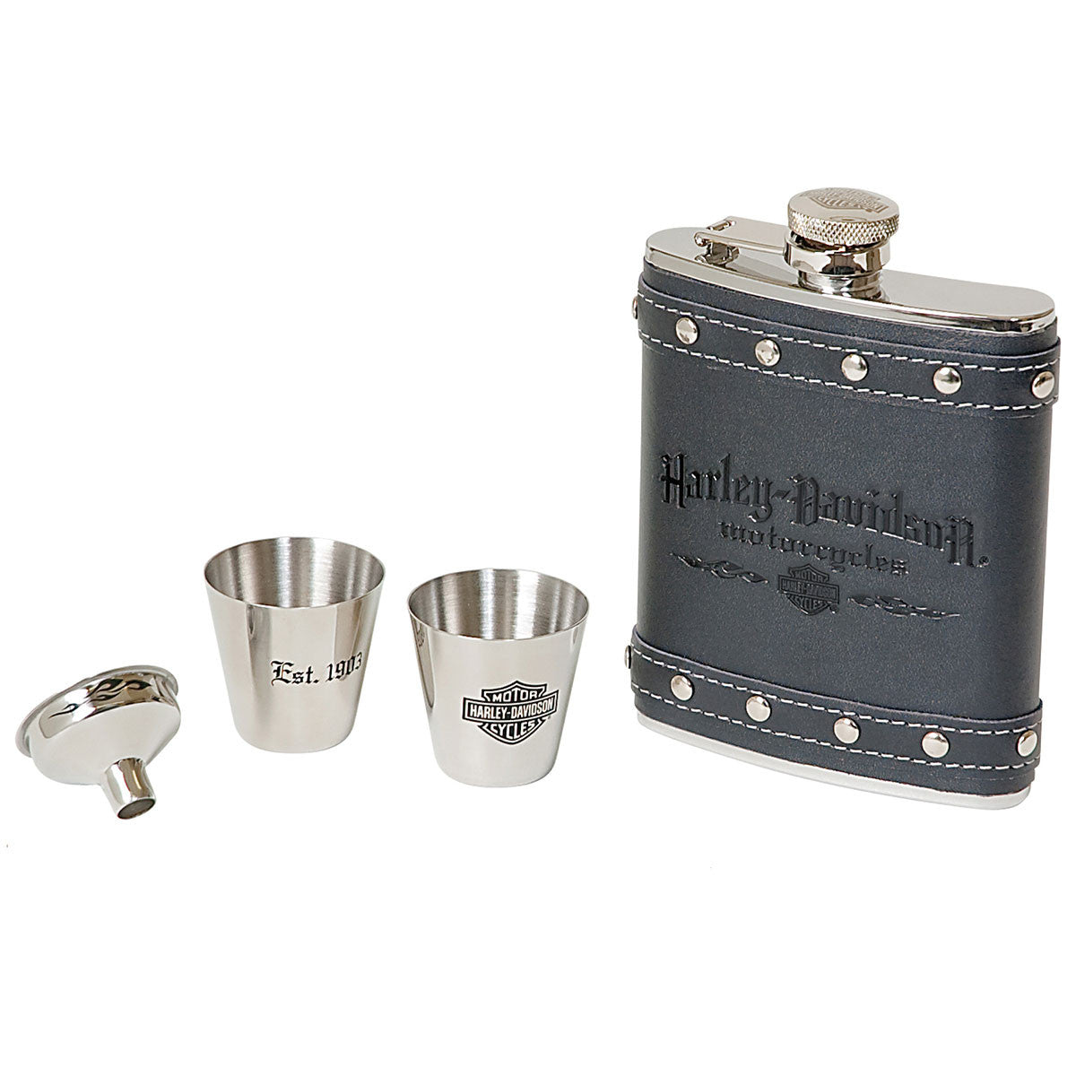 H-D Motorcycle Flask Gift Set
