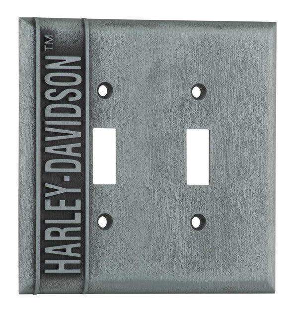 Harley-Davidson® Heavy-Duty H-D Double Switch Plate, Hardware Included