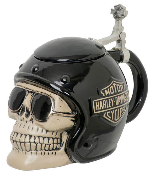 Harley-Davidson® Skull Rider B&S Stein, Sculpted Ceramic, 32 oz. HDL-18608