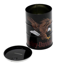 Harley-Davidson® Swooping Eagle Oil Barrel Tin Bank w/ Removable Lid