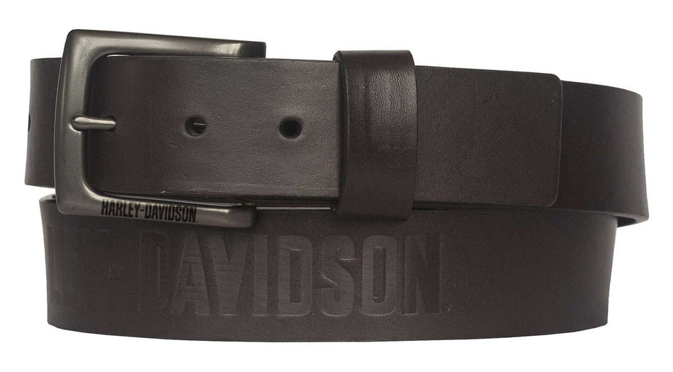 Harley-Davidson® Men's Vintage Race Genuine Brown Leather Belt (size 34)