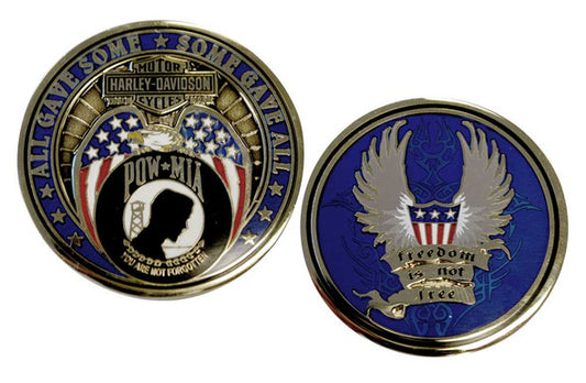 Harley-Davidson® Freedom Is Not Free POW MIA Challenge Coin 1.75 Inch
