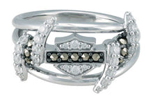 Harley-Davidson® Women's Bling Barb Wire Ring, Shiny Sterling Silver HDR0525 (Size5)