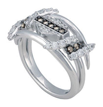 Harley-Davidson® Women's Bling Barb Wire Ring, Shiny Sterling Silver HDR0525 (Size5)