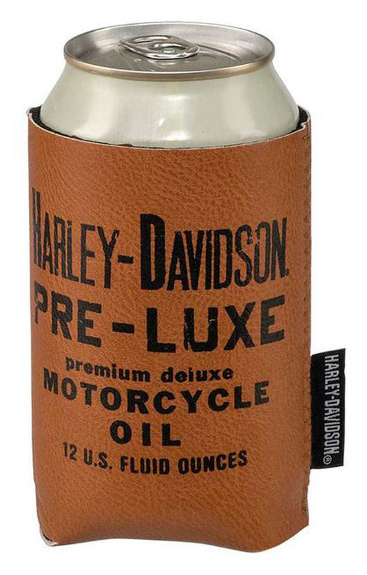Harley-Davidson® Pre-Luxe Leatherette Neoprene Can Cooler - Hold 12 oz. Cans