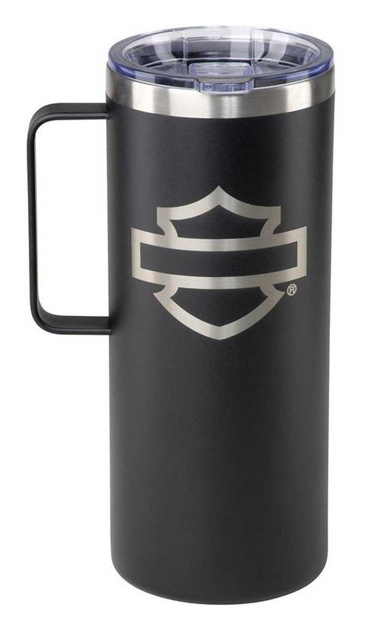 Harley-Davidson® Open Bar & Shield Travel Mug, 30 oz. Stainless Steel - Black