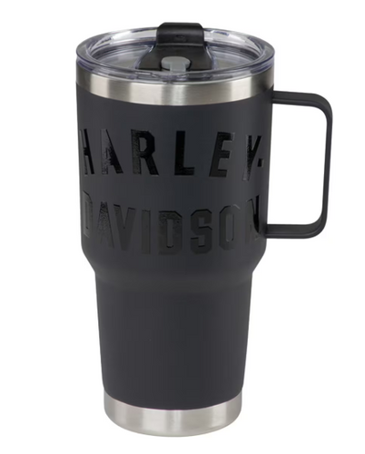 H-D Matte Black Travel Mug