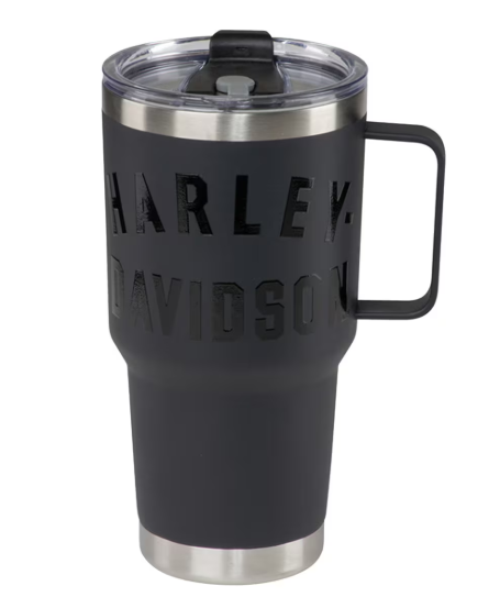H-D Matte Black Travel Mug