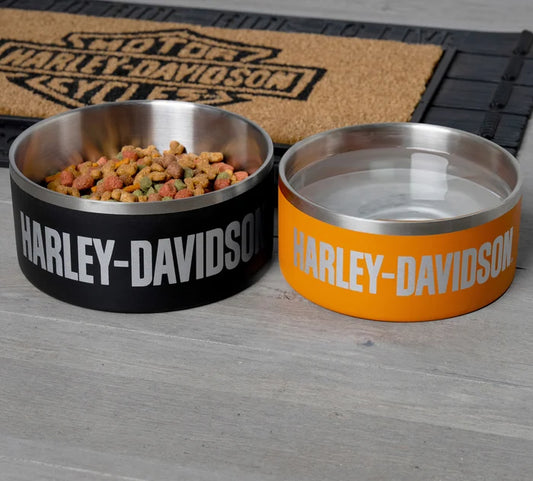 Stainless Steel Pet Bowls - Orange or Black