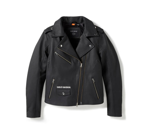 Women's H-D Rebel Biker Leather Riding Jacket