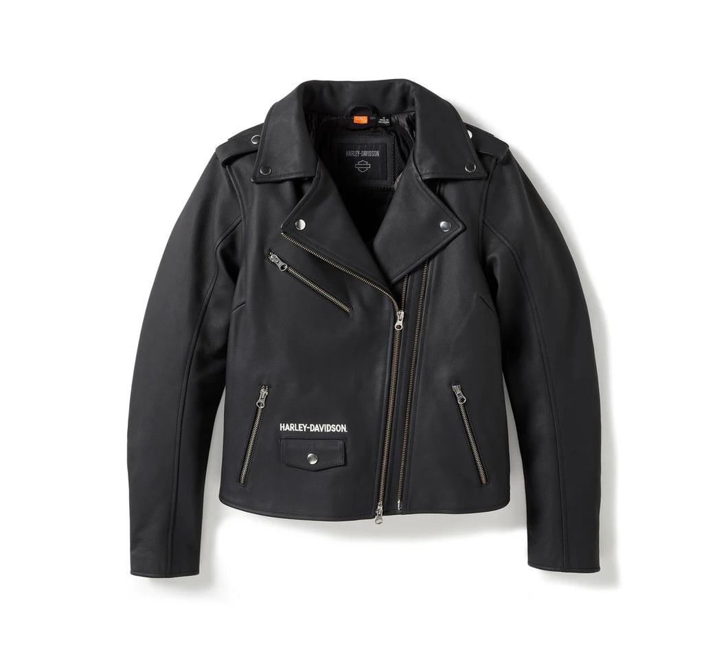 Women's H-D Rebel Biker Leather Riding Jacket