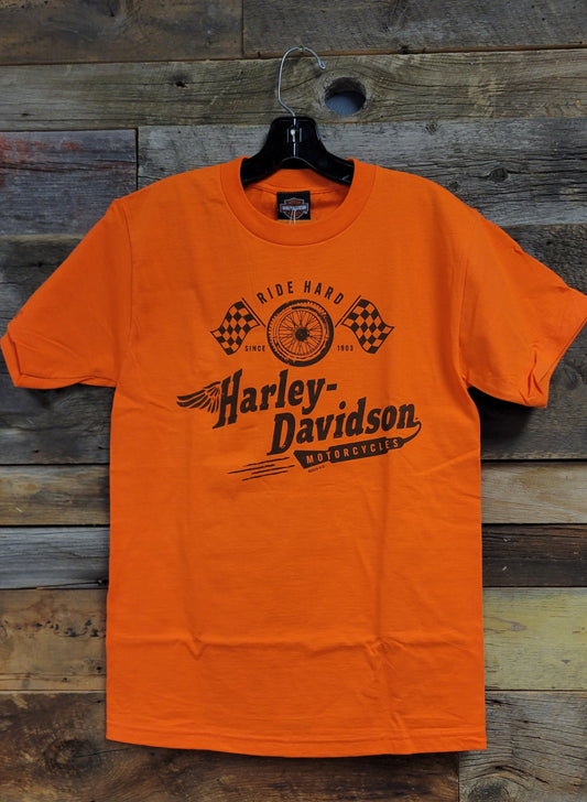 H-D Orange "Ride Hard" T-shirt