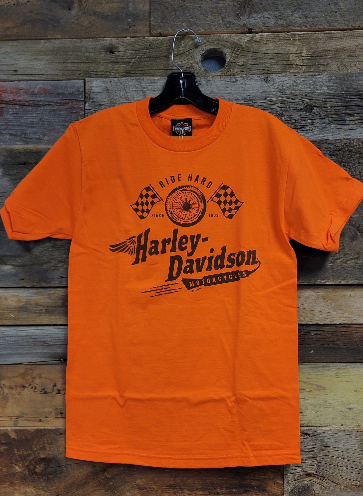 H-D Orange "Ride Hard" T-shirt