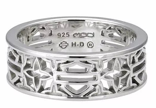 Harley-Davidson® Women's Bar & Shield® Silhouette Ring