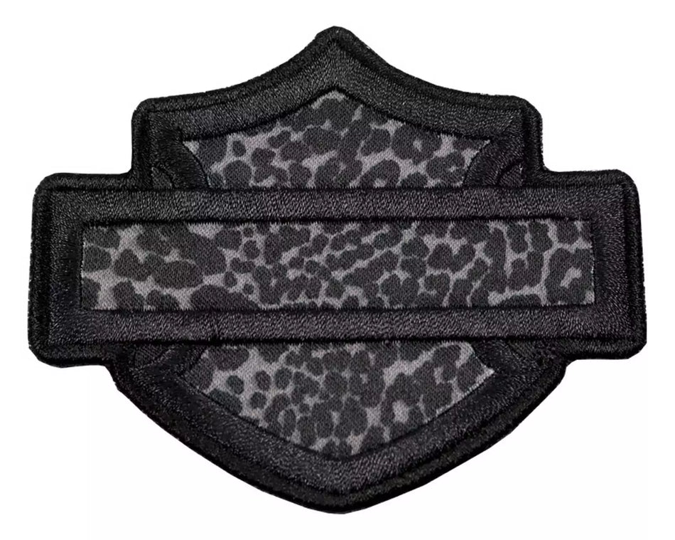 Harley-Davidson 3.5 in. Embroidered Cheetah Bar & Shield Emblem Sew-On Patch
