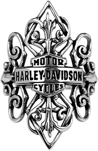 Harley-Davidson Sterling Silver Antique Filagree Ring