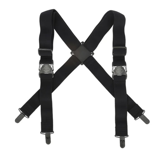 Bar & Shield Suspenders Black