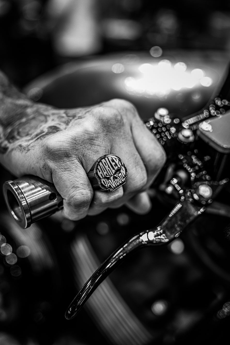 H-D Willie G. Skull Ring with Hematite