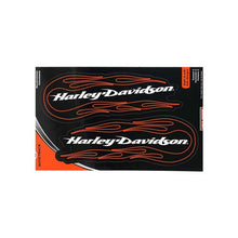 Harley-Davidson 2-Piece Tribal Flames H-D Large Decals - Black - 6 x 12 in