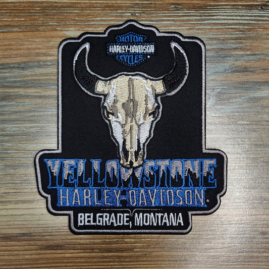 Yellowstone Harley-Davidson Custom Bison Skull Patch