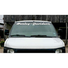 Harley-Davidson White Text H-D Window Decal, 36" Long