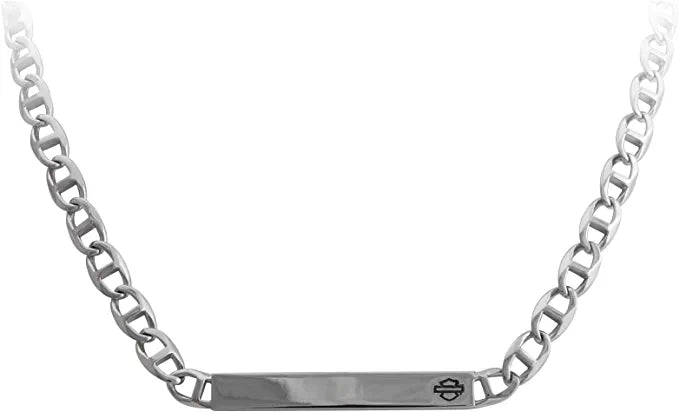 Harley-Davidson Women's B&S Mariner Chain Bar Necklace - Stainless Steel