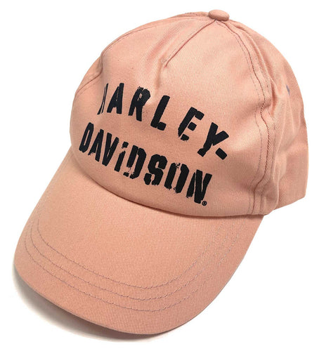 Harley-Davidson® Girls' H-D Twill Adjustable Baseball Cap - Dusty Pink