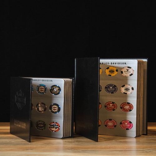 Harley-Davidson Collector's Poker Chip Leather Grain Album