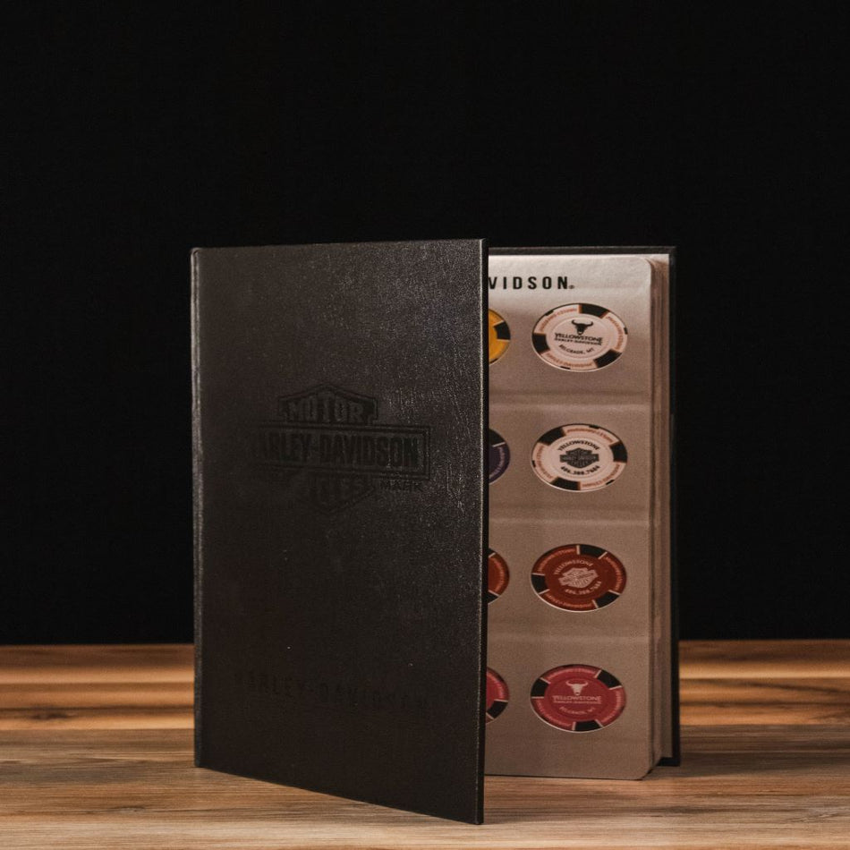 Harley-Davidson Collector's Poker Chip Leather Grain Album