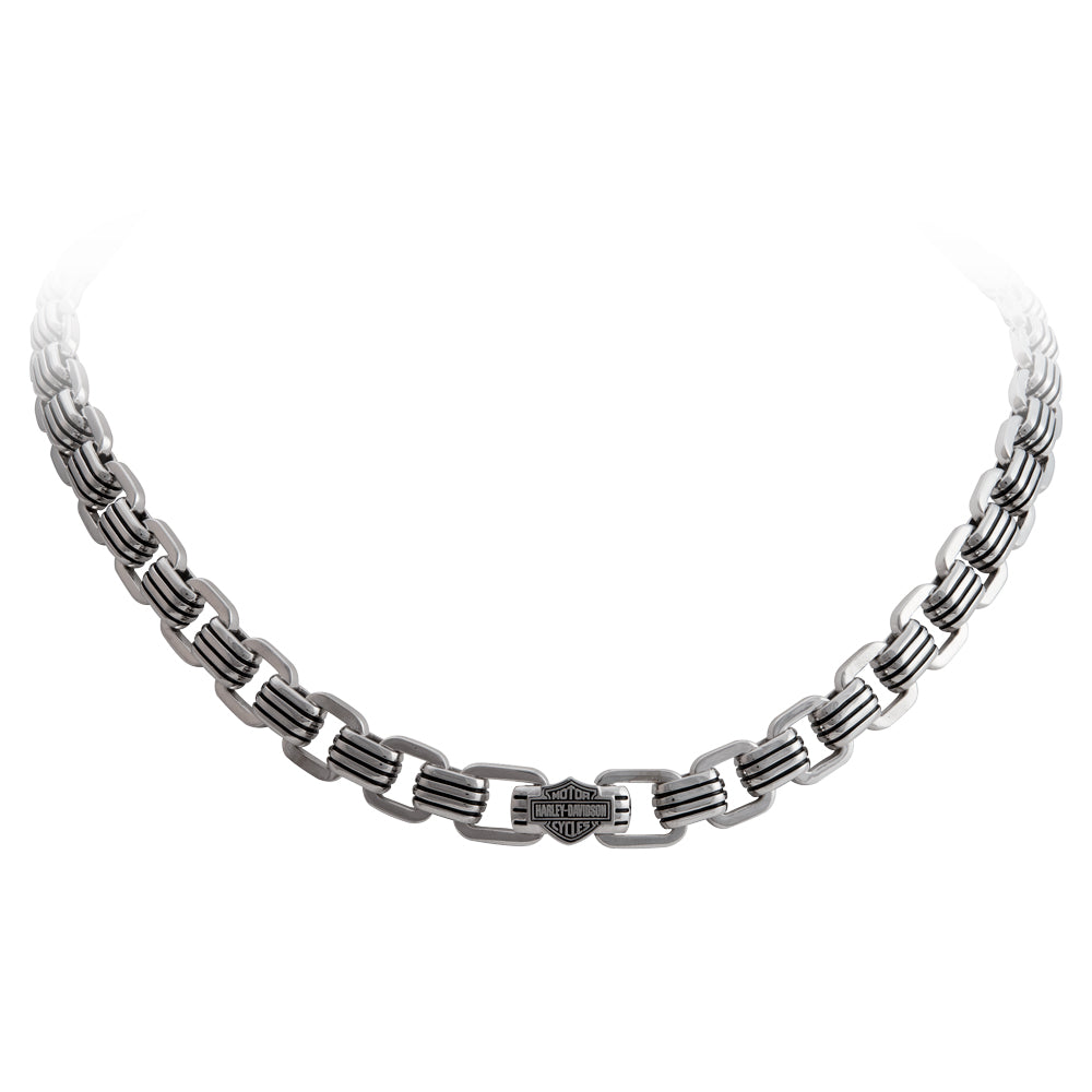 FDAY B & S STEEL LINES NECKLACE