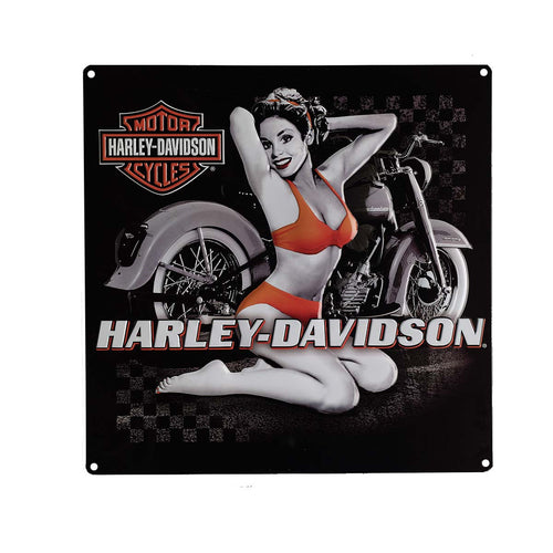 H-D Flash Back Babe Tin Sign