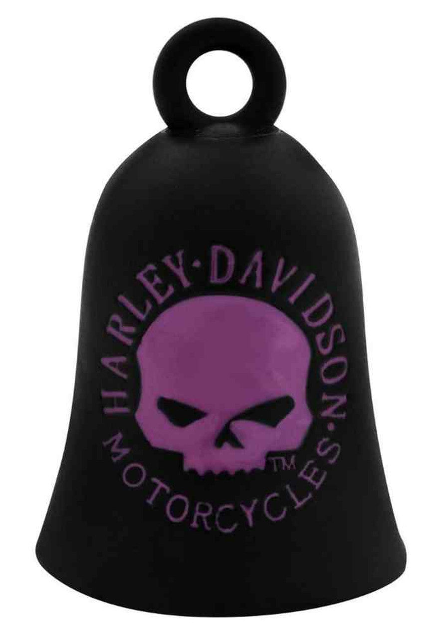 Harley-Davidson Willie G Skull Ride Bell, Black & Pink