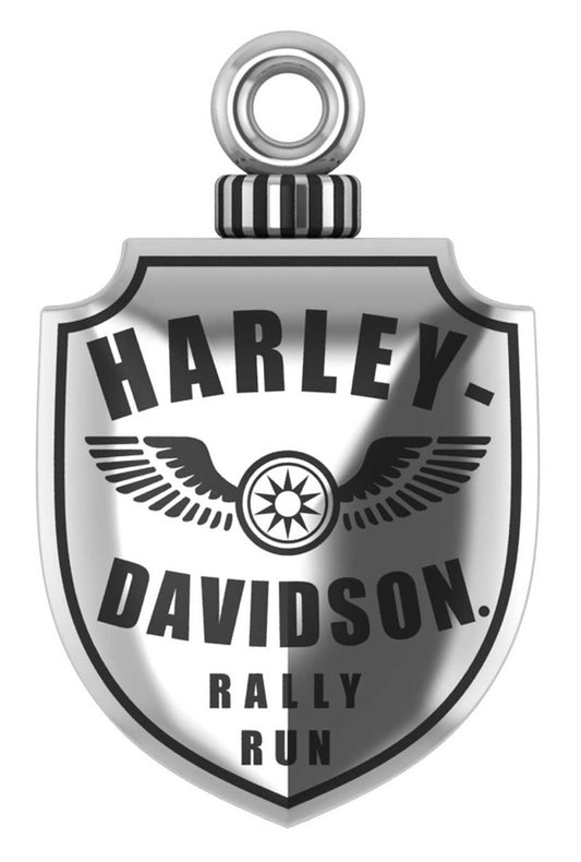 Harley-Davidson Rally Run Shield Motorcycle Ride Bell - Sterling Silver Finish