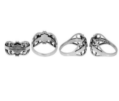 Ladies Harley-Davidson Sterling Silver Gypsy Filigree Ring